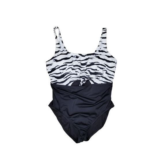 NEW Beach Betty Women's One Piece Swimsuit Black White Size Large - Picture 9 of 12